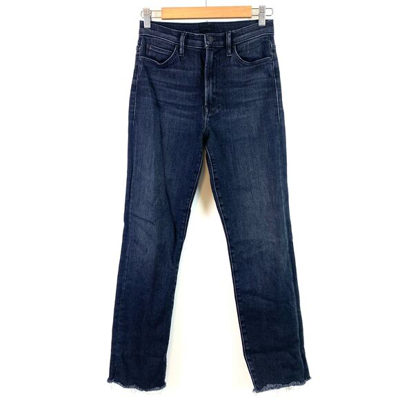 Mother High Waisted Rascal Ankle Snippet Straight Leg Denim Jean Thunder Road 27 - Picture 3 of 7